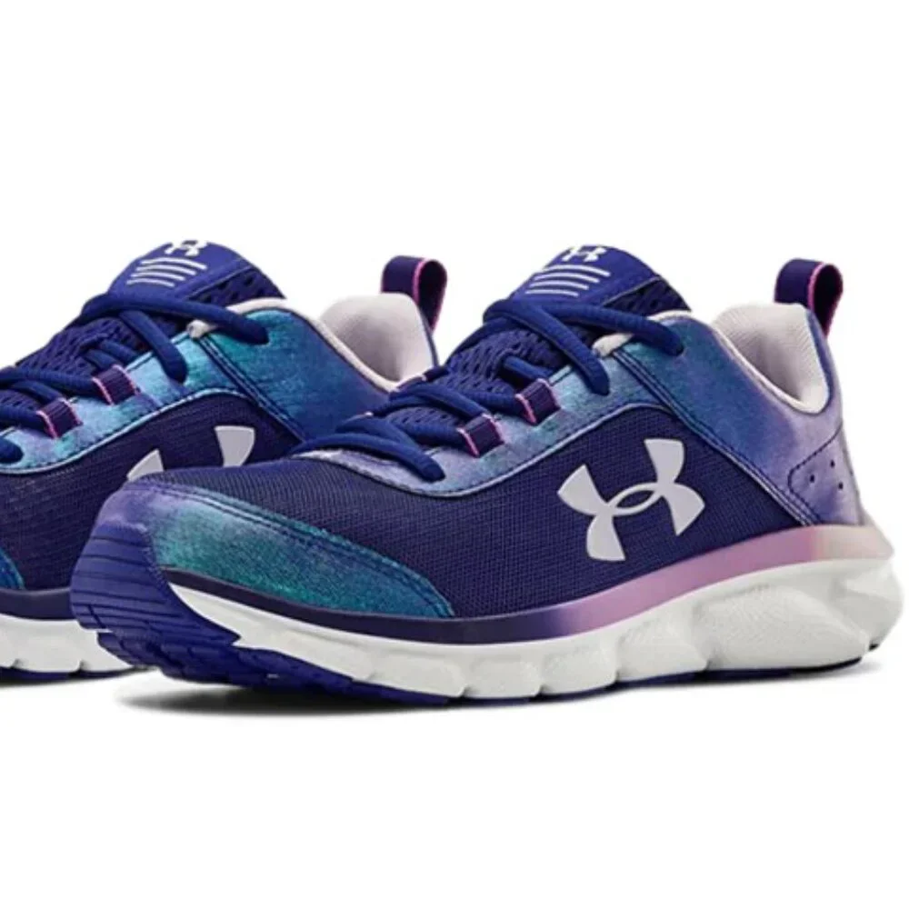 Under‎ Armour Youth Smalt Blue Crystal Lilac Assert 8 Frosty Running Shoes Sz 5Y